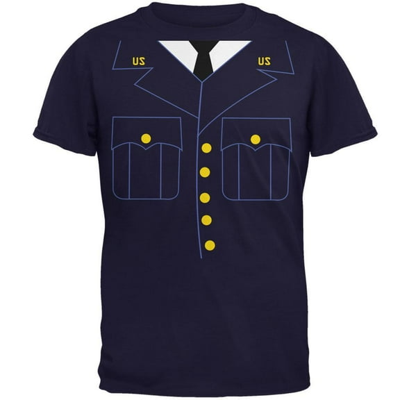 Halloween Men's Military Formal Costume Short Sleeve Graphic Tee