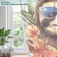 thumbnail image 4 of Sloth Sunglasses Flowers Floral Blackout Curtains Thermal Insulation 63 inch Grommet for Bedroom Living Room Bathroom Kitchen Windows 2 Pack, 4 of 6