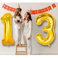 thumbnail image 2 of Globo CZBZYMYYY para 13 cumpleaños, dorado, número 13, 107 cm, 2 of 7