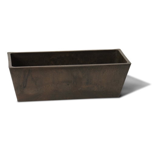 Algreen 19150 7 x 7.5 x 20 in. Valencia Rectangle Windowsill Planter, Chocolate