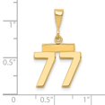 thumbnail image 2 of Auriga Fine Jewelry 14K Yellow Gold Polished Number 77 Charm Pendant for Women, 2 of 4