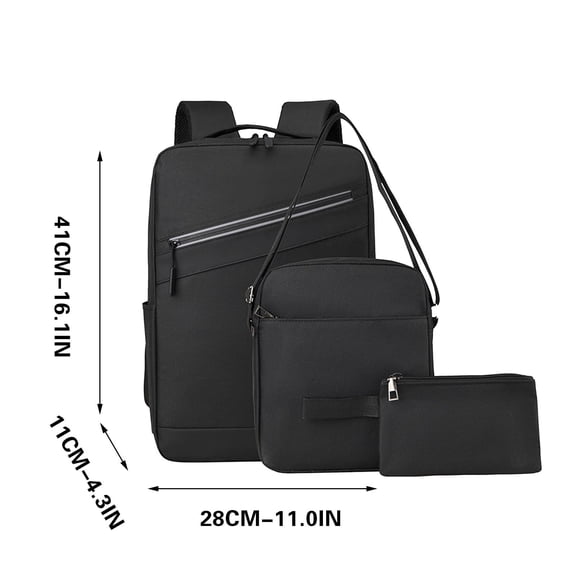 Laptop Backpack 3 Piece Set Large Capacity Waterproof Business School Bag for Men