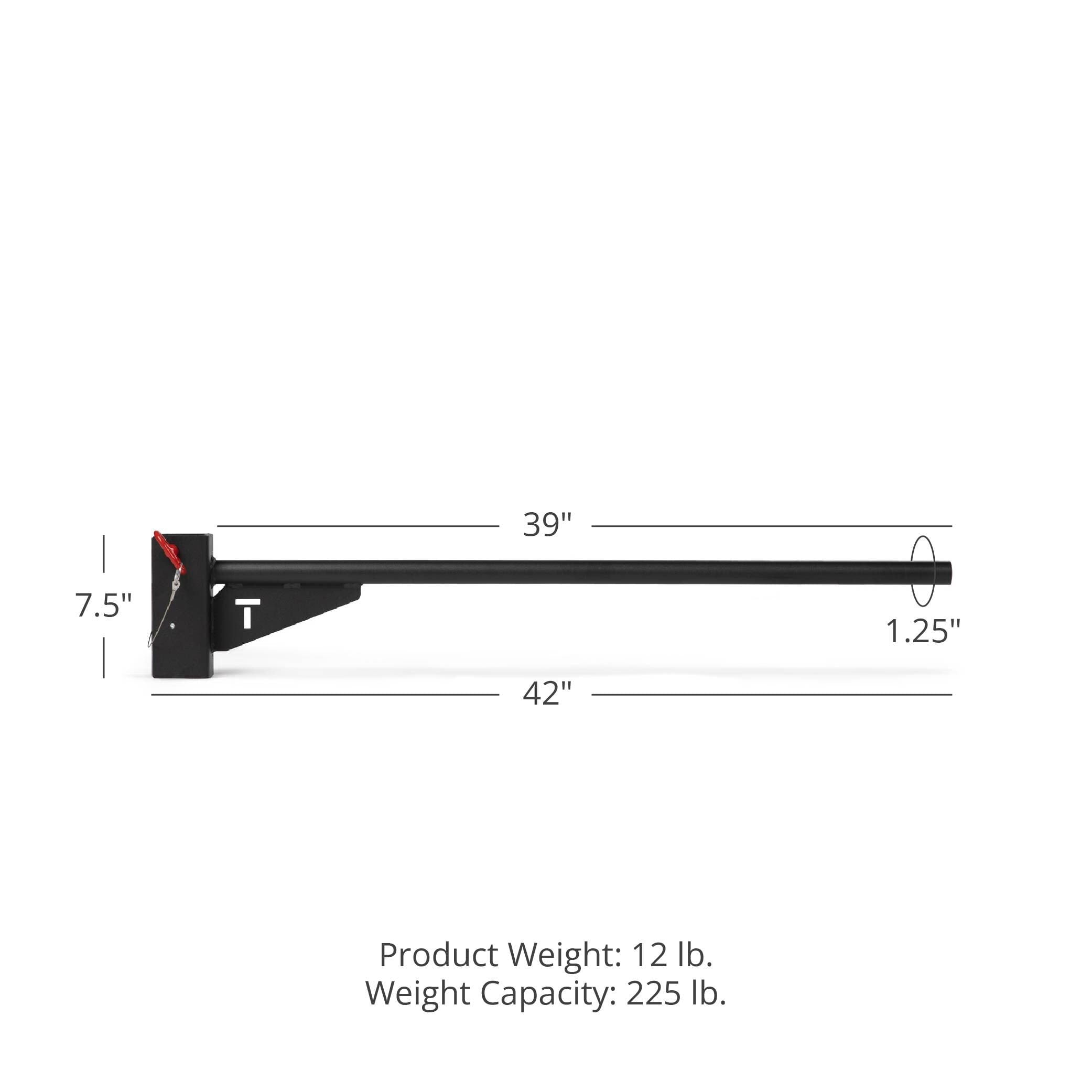 Titan Fitness Rack Mounted Youth Pull-Up Bar, Fits T-3, X-3, or TITAN Series Power Rack, Chin-Up Station, Workout Bar, Rated 225 LB Capacity