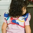 thumbnail image 3 of Tiny Twinkle -  Baby - Mess-Proof Apron Bib Ruffle - Waterproof - Machine Washable - Floral Blue, 3 of 5