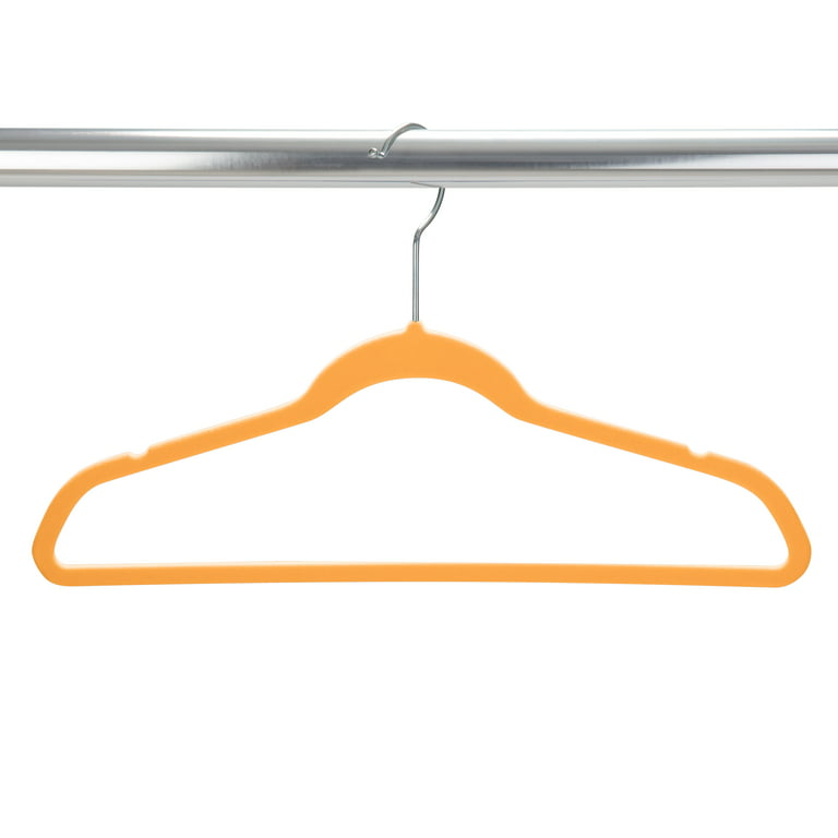 Simplify Kid's Velvet Clothes Hangers, 25 Pack, Neon
