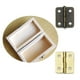 thumbnail image 5 of Bisagras de resorte de cierre automático automático para trabajo pesado Bisagra de acero inoxidable para caja de joya (bronce, 20 piezas de bisagra + 80 piezas de tornillos), 5 of 5