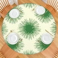 thumbnail image 2 of Green Tie Dye Spray Pattern Round Fitted Tablecloth with Elastic Edge,Dining Table Cover Waterproof,Outdoor Round Tablecloth for Camping,Dining,Indoor and Outdoor, 2 of 7