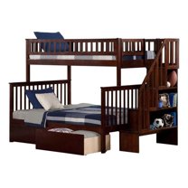 Leo & Lacey Twin Over Full Staircase Storage Bunk Bed