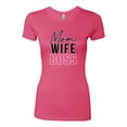 thumbnail image 2 of Wild Bobby, Mom Wife Boss Mother's Day Womens Slim Fit Junior Tee, Hot Pink, Medium, 2 of 6