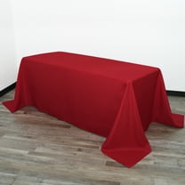 Your Chair Covers - Dark Red Rectangular Polyester Tablecloth (90x132 In.) - Durable