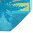 thumbnail image 3 of Serviette de plage en coton Palmier bleu sarcelle HOMETRENDS, 3 of 6