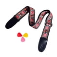 thumbnail image 4 of Bunblic Sangle de Guitare Basse Sangle de Guitare pour Guitare Acoustique Accessoires d'Instrument Pratiques pour Débutant Guitare Basse Guitare Classique Rouge, 4 of 8