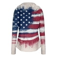 thumbnail image 6 of 250th Anniversary Patriotic Hoodie for Women - Vintage American Flag Sun Protection Jacket with Pockets, Full Zip Up Long Sleeve Athletic Cover Up for Independence Day Beige L, 6 of 6