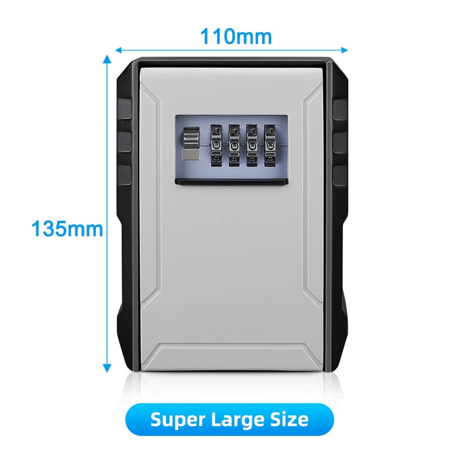 4 Digits Password Key Box Metal Material Outdoor Waterproof Wall Mounted Lock Storage Box Anti Theft Key Safe Box ,Maximum Protection