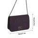 thumbnail image 3 of Bolso cruzado de color sólido para mujer, con tela texturizada, cierre de giro, correa de cadena para el hombro, cartera pequeña y ligera para uso casual, viajes y diario., 3 of 8