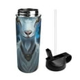 thumbnail image 2 of Honeii Forest Meditating Goat Print 18 oz Insulated Water Bottle with Straw Lid, Stainless Steel Sports Water Bottles, Double Walled Vacuum, Leak Proof, 2 of 8