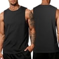 thumbnail image 2 of UDAUDU Men's Tank Top Cotton Soft Sleeveless Workout Muscle Shirts Casual Comfortable Gym Running Shirt Black 5XL, 2 of 6