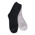 thumbnail image 1 of Calceta Cozy Polo Club para Mujer, Diseño con Brillos Liso Negro con Blanco 2 Pares Unitalla, 1 of 4