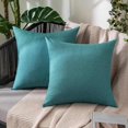 thumbnail image 1 of Paquete de 4 Fundas de Almohada Impermeables para Exteriores 18 x 18 cm Azul Verdoso yuxing, 1 of 4