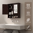 thumbnail image 3 of Mueble de baño montado en la pared COSTWAY con 2 puertas con espejo, 3 of 9
