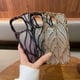 thumbnail image 4 of Funda de lujo con hojas galvanizadas para iPhone 15, 16 Pro Max, 15 Plus, 14 Pro, 13, 12, funda de silicona suave con purpurina y colores degradados deslumbrantes, 4 of 5