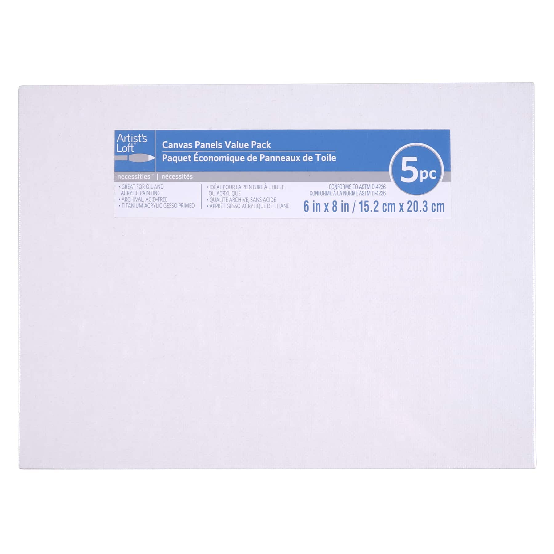 MICHAELS Canvas Panel Value Pack by Artist's Loft® Necessities