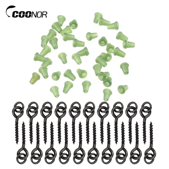 20 Pcs Vis d'Appât Filetées pour Bouillettes 40 Pcs Hameçon de Pêche Stop Hameçon Bouillettes Bloc Perles Carpe Terminal de Pêche