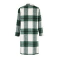thumbnail image 6 of Women's Fleece Jacket Lined Zip Up Plaid Flannel Coat Fashion Casual Lattice Printing Long Sleeve Buttons Cardigan Top Jacket Coat Trench Coat Winter Clothing with Pockets Green,M, 6 of 8