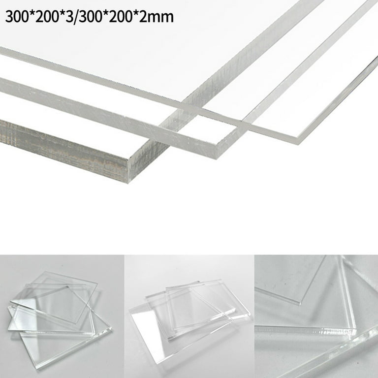 200mm×300mm Clear Acrylic Sheet Plastic Sheet PVC Sheet Panel 2/3mm Glass  Methacrylate Plastic