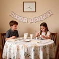 thumbnail image 4 of Easter Bunny Disposable Tableware Set Spring Floral Party Easter Dinner Table Decor with Happy Easter Banner Tablecloth Plates Cups Napkins (Flower Rabbit 9 Inch Plate) 20Pcs, 4 of 6