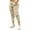 Khaki, variant on Wyobmus Womens Cargo Capri Pants With 4 Pockets Elastic Waist Casual Drawstring Sweatpants Loose Joggers Solid Slim Leg Workout Cargo Pants Pink
