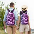 thumbnail image 5 of Naloa Blue Lightning Canvas Backpack for Men Women Rucksack Casual Travel Daypack College Tote Satchel Bookbag for Teens-Small, 5 of 7