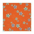 thumbnail image 5 of ZNDUO Square Waterproof Table Cloth, Washable Wrinkle Resistant Orange Flower Flowers Pattern Polyester Table Cover, 54"x54", 5 of 8