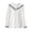 White, variant on Womens Button Down Shirt Sailor Collar Blouse Long Sleeve Button Up Shirt Striped Collar Blouses for Women Long Sleeve Blouse Loose Fit Preppy Casual Work Top