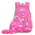 thumbnail image 1 of MesaSe Student Backpack Bow Print Waterproof Smooth Zipper Bookbag Handbag Pencil Bag for Primary School Students, 1 of 11