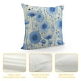 thumbnail image 4 of COMIO Watercolor Light Blue and Indigo Dandelion Wild Flowers Throw Pillow Covers Decorate Home Living Room Girls Room,Spring Summer Cottagecore Pillowcase, 4 of 5