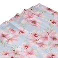 thumbnail image 4 of Shower Curtain, Watercolor berry blossom blue Waterproof Fabric Plastic Shower Curtain, Drying Fast Bathroom Curtain with 9 Buttonholes, Ruffle Shower Curtain 60x72in, 4 of 8