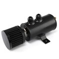 thumbnail image 1 of 1pcs Black Silver Aluminum 10an Tank Reservoir + Vent Filter Baffle Kit, 1 of 1