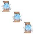 thumbnail image 3 of Toystoory Encantador ramillete de muñeca con rosa, accesorio hermoso y femenino, elástica ligera para bailes de graduación N4, azul claro Type1 NO1, 3 of 6