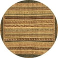 thumbnail image 1 of Ahgly Company Indoor Round Oriental Brown Modern Area Rugs, 7' Round, 1 of 4