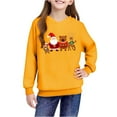 thumbnail image 4 of Lorytime Christmas Hoodies for Boys Unisex Santa Claus Sweatshirt Long Sleeve Pullover Drop Shoulder Cute Tops Yellow, 4 of 4