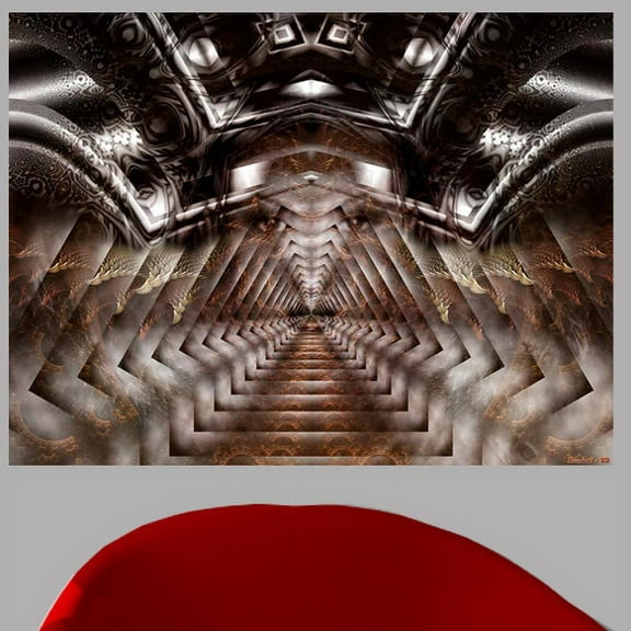 Wallhogs Xzendor7 Tri-Particle Ring Tunnel Wall Mural