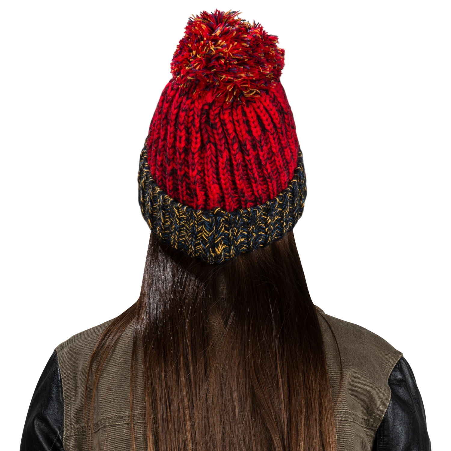 Women's Echo PomPom Warm Knitted Casual Beanie and Soft Plush Infinity Scarf Bundle