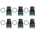 thumbnail image 2 of 25Pcs Squares Button Switch ABS Brass 8 Pin Self Locking Switches with Light 16mm 12VGreen, 2 of 5