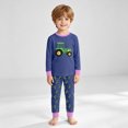 thumbnail image 2 of 6-7Years Child Boys Tractor Graphic Long Sleeve Pajama Set,2-Piece Sleepwear Loungewear for Fall Winter, 2 of 9