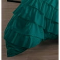 thumbnail image 4 of DNG Creations 3 Piece Luxury Circle Ruffle Comforter with 1 Freebie Ruffle Pillow All-season 550 GSM 800TC, 100% Egyptian Cotton ( Oversized Queen Size ) Solid Teal Colour, 4 of 5