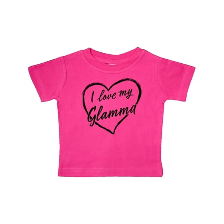 

Inktastic I Love My Glamma in Black Chalk Heart Gift Baby Boy or Baby Girl T-Shirt