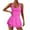 Z1-Hot Pink, variant on Women's Summer Athletic Tennis Dress with Built in Shorts and Bra Square Neck Workout Exercise Active Golf Dresses