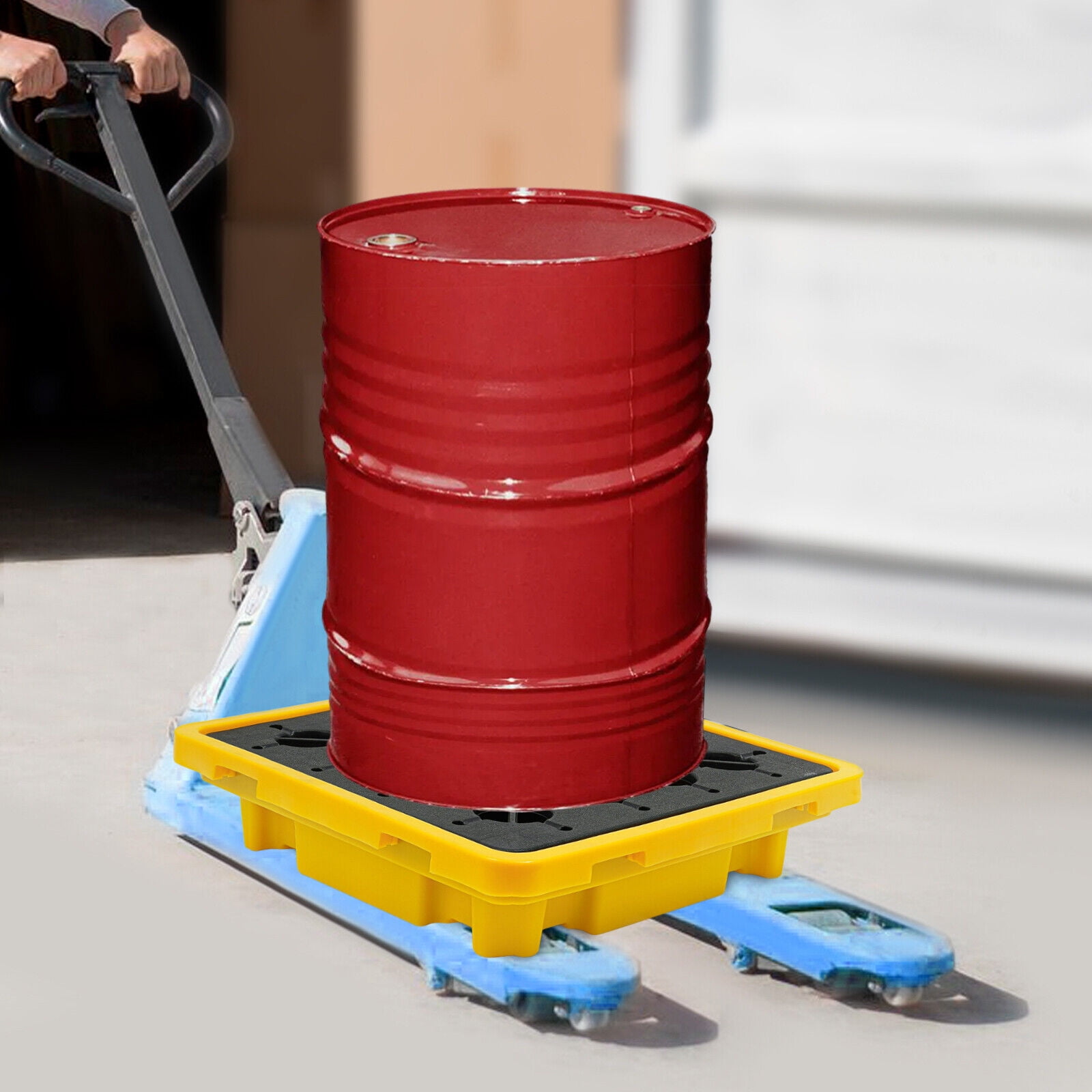 43L industrial HDPE Spill Containment Pallet Strong Load-bearing 1T 67*67*15cm For Various Industrial Parks, Warehouses, Aquaculture Water Storage