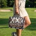 thumbnail image 4 of Pzuqiu Southwestern Geometric Quilted Golf Cart Seat Cover - 2-Person Universal Fit With 4 Storage Pockets, Non-Slip Protector for Golfers, 4 of 9